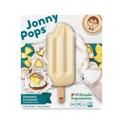 Jonnypops Pineapple Coconut &#38; Cream  Fruit Bars