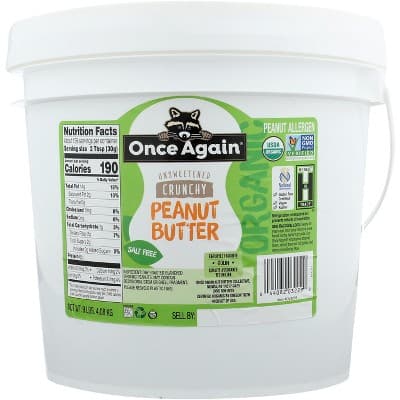 Organic Crunchy Peanut Butter - Salt Free, Unsweetened