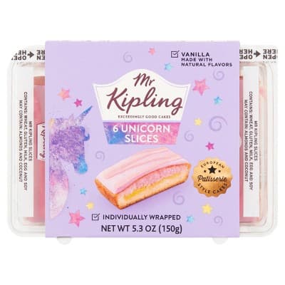 Mr Kipling Unicorn Cake Slice