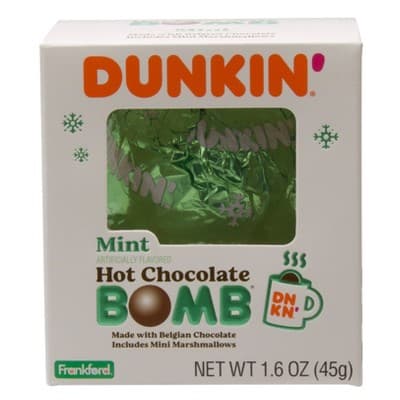 Dunkin Holiday Mint Hot Chocolate Bomb