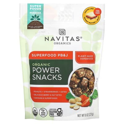 Navitas Organics Power Snacks, Superfood Pb&J — Organic, Non-Gmo, Gluten-Fr