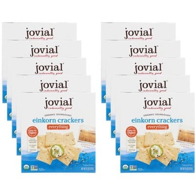 Jovial Everything Sourdough Einkorn Crackers