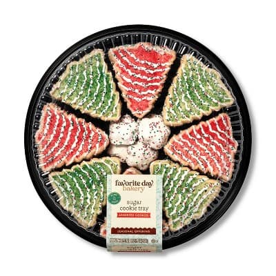 Tree With Star Center Shaped Shortbread Value Cookie Tray - Favorite Day&#8482;