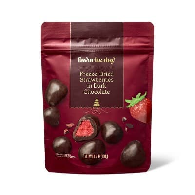 Holiday Dark Chocolate Coated Freeze Dried Strawberries - Favorite Day&#8482;