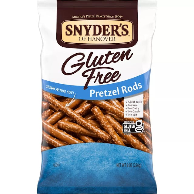 Is it Peanut Free? Snyders Of Hanover Pretzel Rods Gluten Free