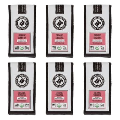 Charleston Coffee Roasters Sumatra Whole Bean Coffee -  6/ Bags