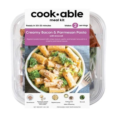 Cookable Creamy Bacon &#38; Parmesan Pasta Meal Kit - Serves 