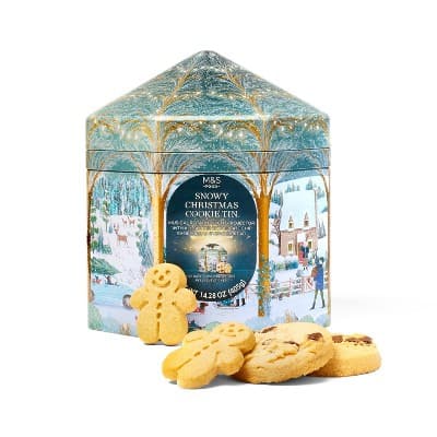 M&#38;S Snowy Night Cookie Tin