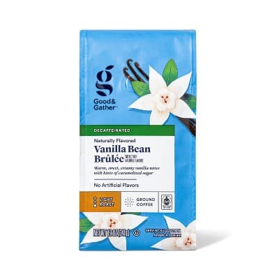 Naturally Flavored Vanilla Bean Brulee Light Roast Ground Coffee - Decaf - Good &#38; Gather&#8482;