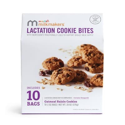 Munchkin Milkmakers Lactation Cookie Bites - Oatmeal Raisin
