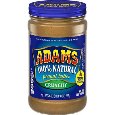 Adams Peanut Butter 100% Natural Crunchy Peanut Butter