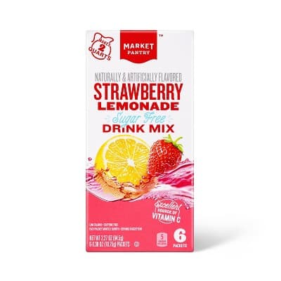 Strawberry Lemonade Sugar-Free Drink Mix -  Market Pantry&#8482;