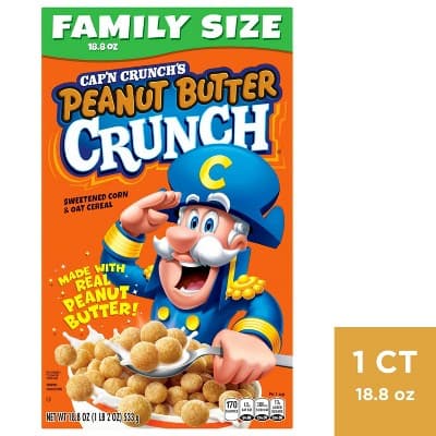 Cap&#39;N Crunch Peanut Butter Crunch Family Size Cereal