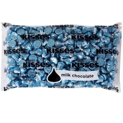 Light Blue Hershey'S Kisses Candy Milk Chocolates
