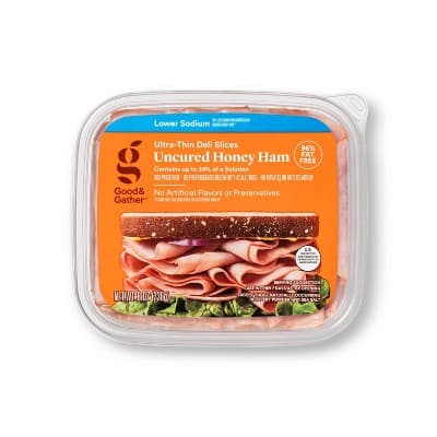 Lower Sodium Uncured Honey Ham Ultra-Thin Deli Slices - Good &#38; Gather&#8482;