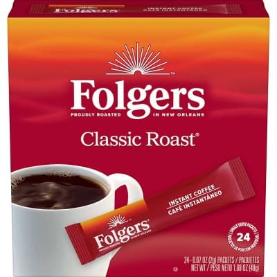 Folgers Coffee Singles Classic Roast Value Pack Box