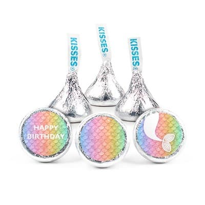  Mermaid Kid'S Birthday Candy Party Favors Hershey'S Kisses Milk Chocolate (, Approx.) - No Assembly Required - By Just Candy
