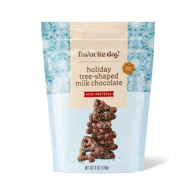 Holiday Milk Chocolate Enrobed Pretzel Tree With Sprinkles - Favorite Day&#8482;