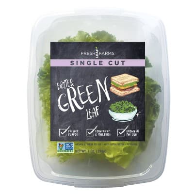 Washed & Trimmed Green Leaf Lettuce