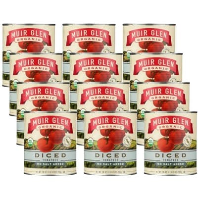 Muir Glen Organic Diced Tomatoes No Salt Added