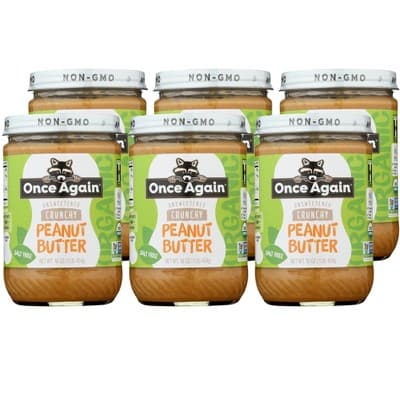 Once Again Organic Unsweetened Crunchy Peanut Butter Salt-Free