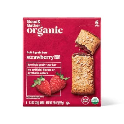 Organic Whole Grain Strawberry Fruit &#38; Grain Bars - Good &#38; Gather&#8482;