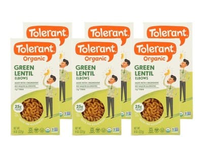 Tolerant Green Lentil Pasta Elbows