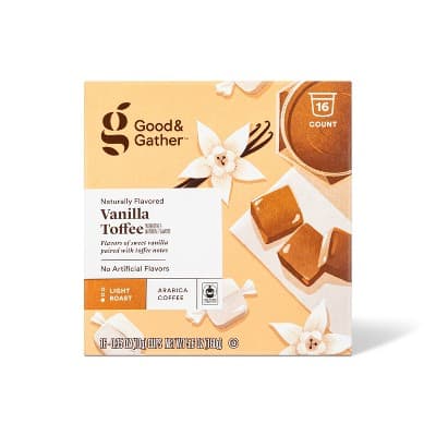Naturally Flavored Vanilla Toffee With Other Natural Flavors Light Roast Arabica Coffee - Good &#38; Gather&#8482;