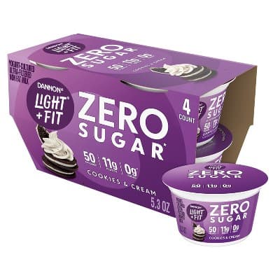 Light + Fit Zero Sugar Cookies &#38; Cream Greek Yogurt