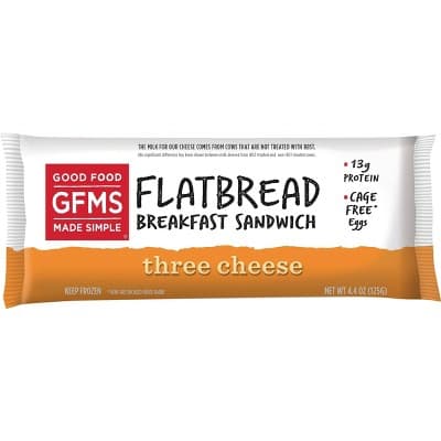 Good Food Made Simple  Three Cheese Flatbread Breakfast Sandwich