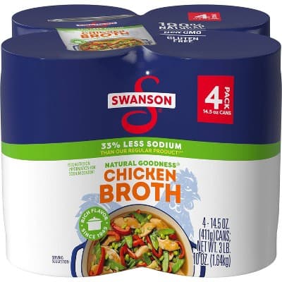 Swanson Natural Goodness 33% Less Sodium Chicken Broth 
