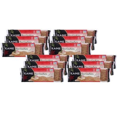 Ka-Me Black Sesame And Soy Sauce Rice Crackers