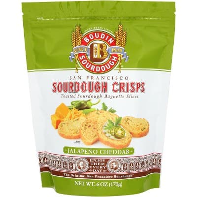 Boudin Sourdough Crisps, Sourdough, San Francisco, Jalapeno Cheddar