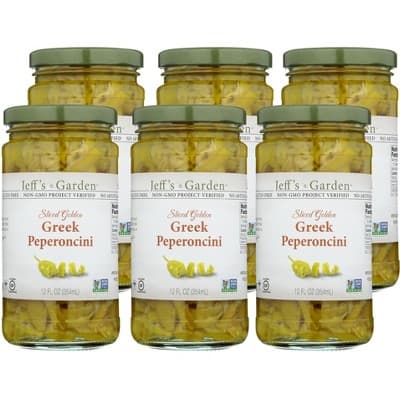 Jeff'S Naturals Sliced Golden Greek Peperoncini