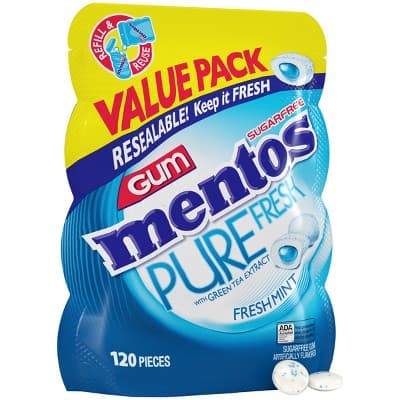Mentos Sugarfree Gum Fresh Mint