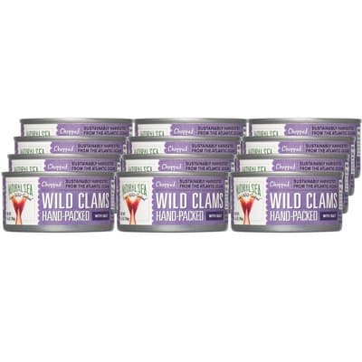 Natural Sea Chopped Wild Hand-Packed Clams With Salt