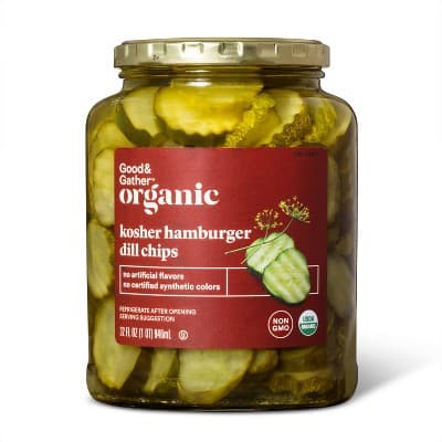 Organic Kosher Hamburger Dill Pickle Chips -  Good &#38; Gather&#8482;