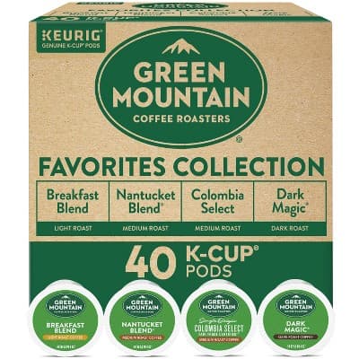 Green Mountain Medium Roast Coffee Roasters Favorites Collection Keurig K-Cup Variety Pack