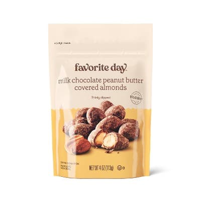 Thinly Dipped Milk Chocolate Peanut Butter Covered Almonds - Favorite Day&#8482;