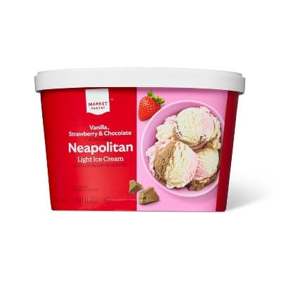 Vanilla, Strawberry And Chocolate Neapolitan Light Ice Cream - Market Pantry&#8482;