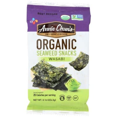 Cj Annie Chun'S Seaweed Snack Wasabi Sheet Bag