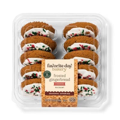 Holiday Gingerbread Chewy Frosted Cookies  Favorite Day&#8482;