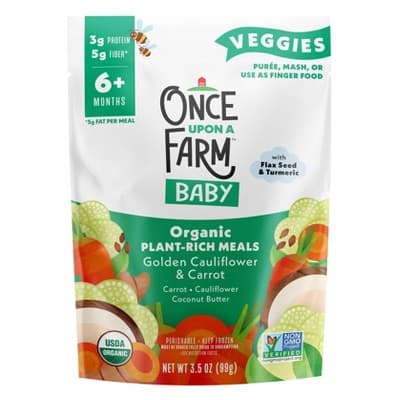 Once Upon A Farm Baby Organic  Plant-Rich Meals With Carrot, Cauliflower &#38; Hemp Seed
