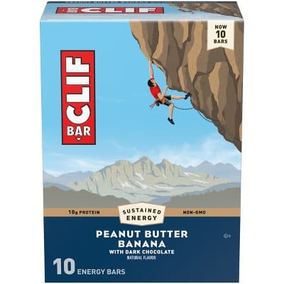Clif Bar - Peanut Butter Banana With Dark Chocolate Flavor - Made With Organic Oats - Protein - Non-Gmo - Plant Based - Energy Bars