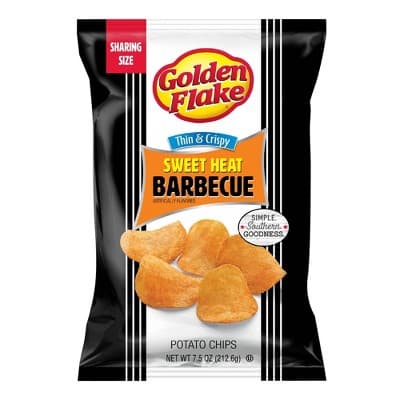 Golden Flake Thin & Crispy Sweet Heat Barbecue Potato Chips, Sharing Size
