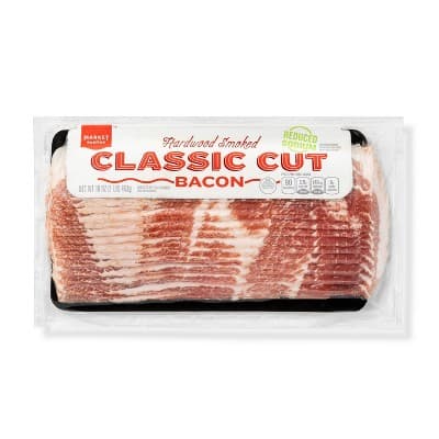 Market Pantry Hardwood Smoked Classic Cut Bacon, Reduced Sodium