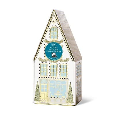M&#38;S Luxury Gold Tea Light Up Tin