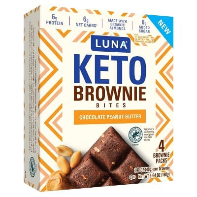 Luna Keto Brownie Bites Chocolate Peanut Butter
