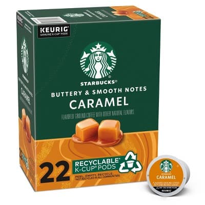 Starbucks Keurig Caramel Flavored Coffee Pods - 22 K