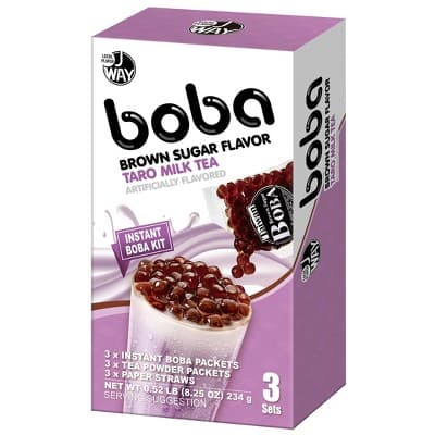 J Way, Instant Boba Kit, Taro Milk Tea Fruit Tea Variety